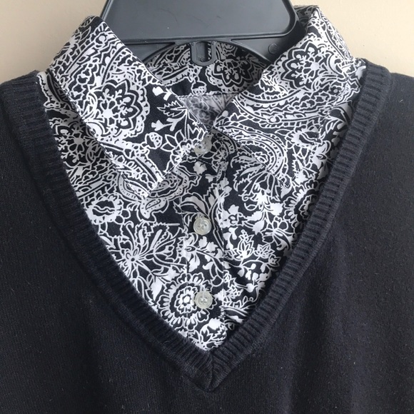 Karen Scott sweater with collar size M - Picture 3 of 5